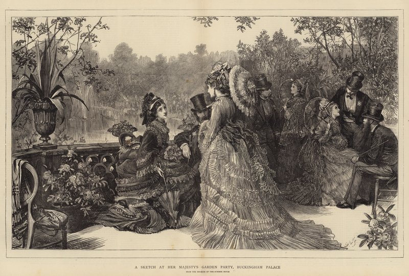 En skitse ved Hendes Majestæts havefest, Buckingham Palace af Samuel Luke Fildes