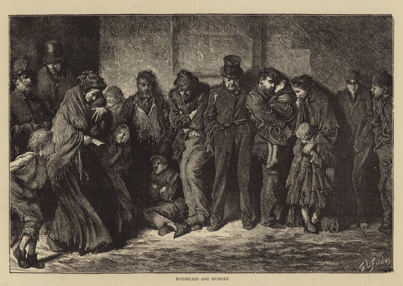Husløse og sultne af Samuel Luke Fildes