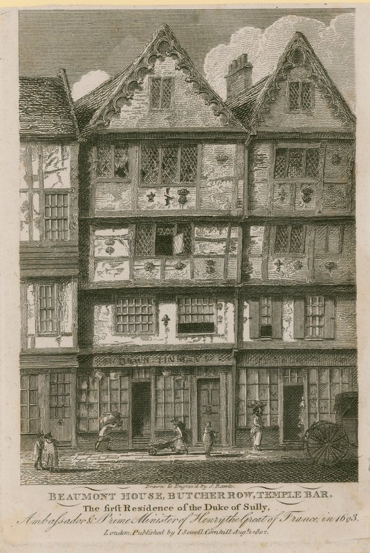 Beaumont House, Butcher Row, Temple Bar af Samuel Rawle