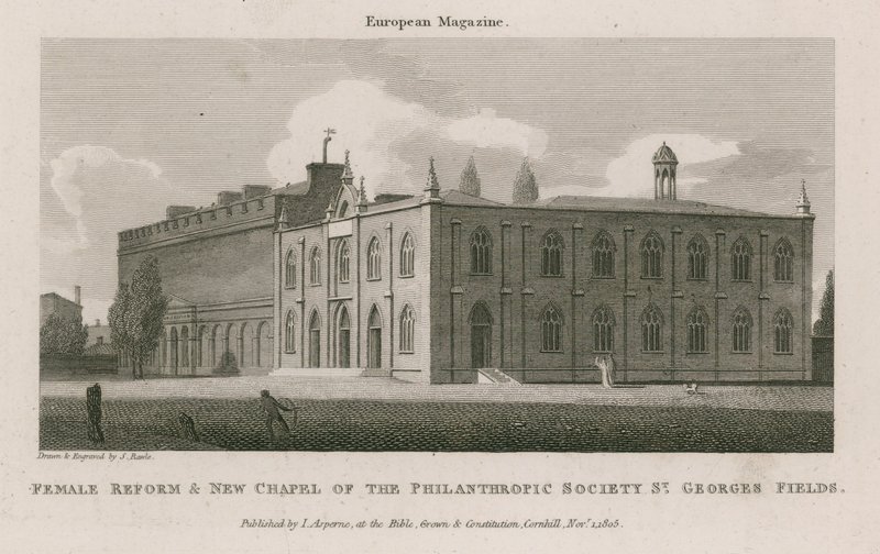 Female Reform und New Chapel of the Philanthropic Society af Samuel Rawle