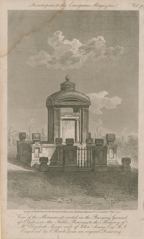 Monument til Elizabeth Soane af Samuel Rawle