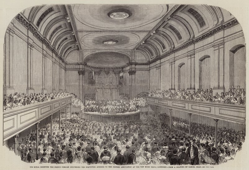 Hans Kongelige Højhed Prinsgemalen holder åbningstalen til British Association i New Music Hall, Aberdeen af Samuel Read