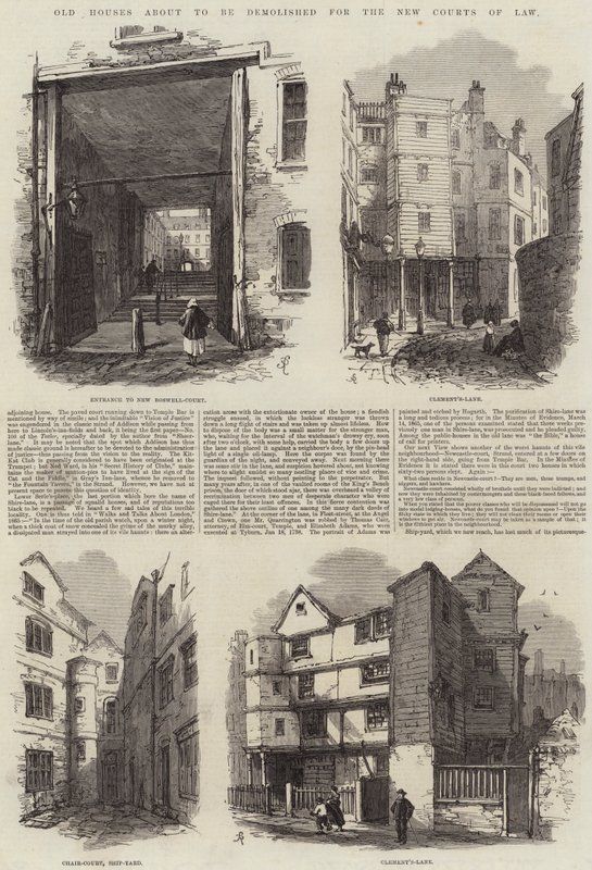 Gamle huse ved at blive revet ned for de nye domstole af Samuel Read