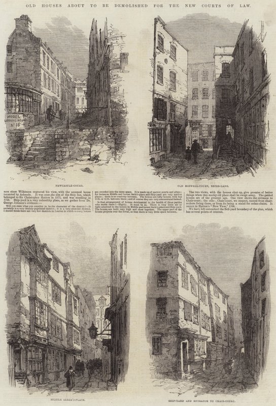 Gamle huse ved at blive revet ned for de nye domstole af Samuel Read