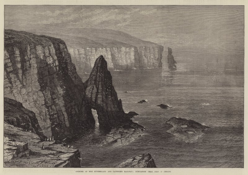 Åbning af Sutherland og Caithness Railway, Duncansby Head, John o