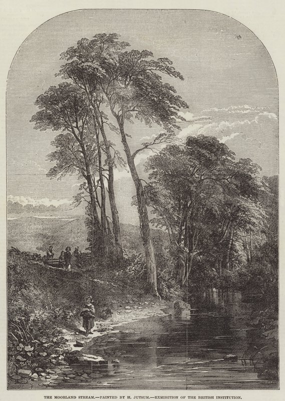 The Moorland Stream, udstilling af den britiske institution af Samuel Read