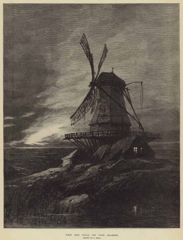 Den gamle Mølle på Marsken af Samuel Read