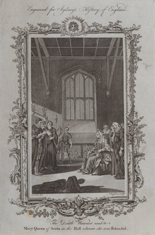 Dødskendelsen blev læst op for Mary Queen of Scots i hallen, hvor hun blev halshugget af Samuel Wale