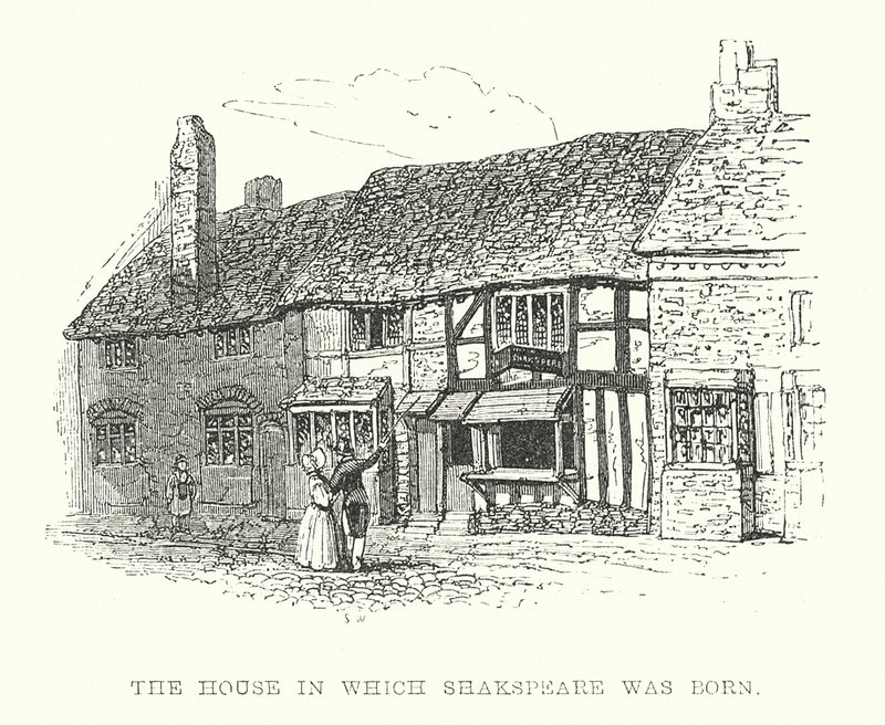 Huset, hvor Shakspeare blev født (kobberstik) af Samuel Williams