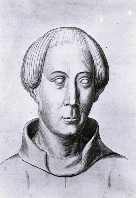 Gerald af Wales, walisisk-normannisk præst og historiker (litho) af School Welsh