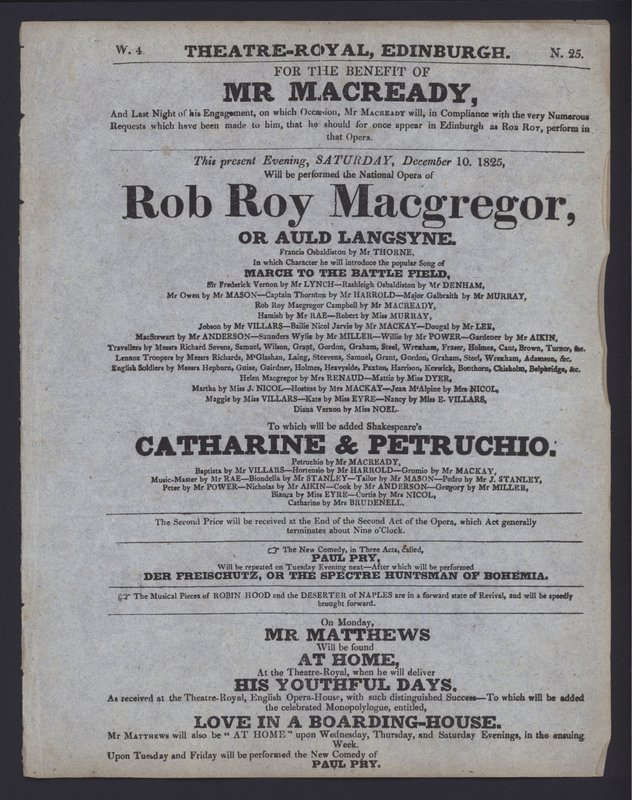 Teaterprogram for Theatre Royal, Edinburgh af Scottish School