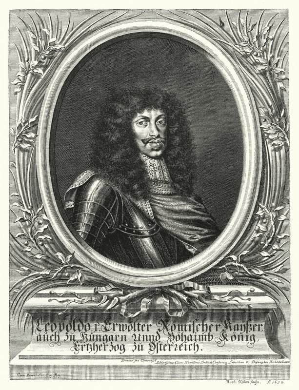 Leopold I, hellig romersk kejser (gravering) af Sebastian van (after) Dryweghen