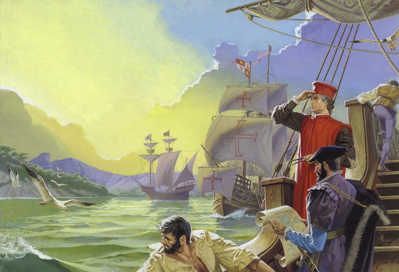 Amerigo Vespucci ser Amerika af Severino Baraldi