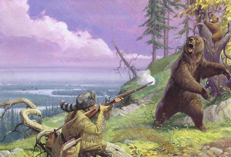 Daniel Boone baner vejen til vildmarken af Severino Baraldi