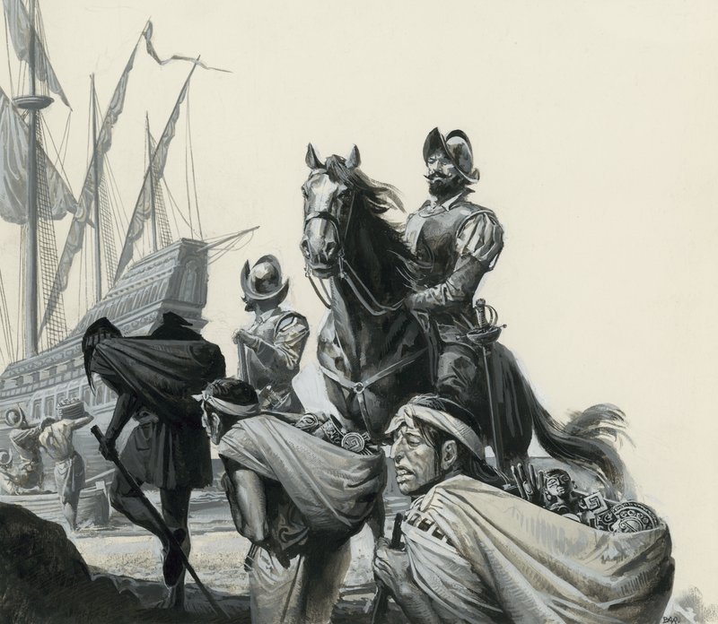Francisco Pizarro og hans conquistadorer af Severino Baraldi