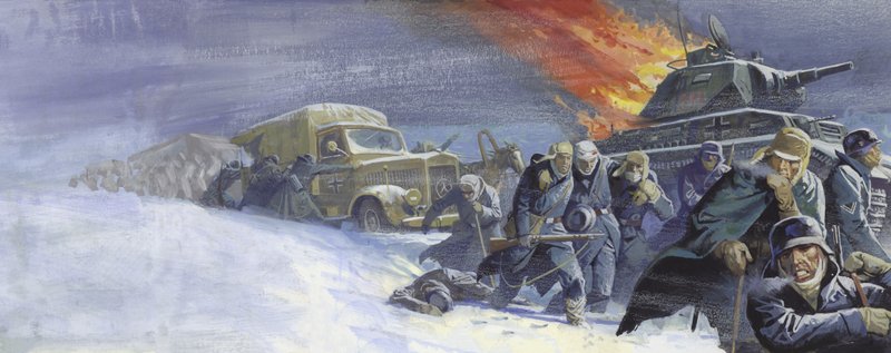 Tyske soldater efter slaget ved Stalingrad af Severino Baraldi