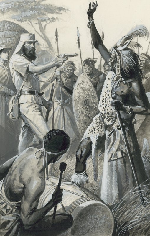 Samuel Baker (gouache på papir) af Severino Baraldi