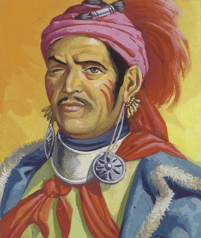 Tecumseh og Tenskwatawa (gouache på papir) af Severino Baraldi