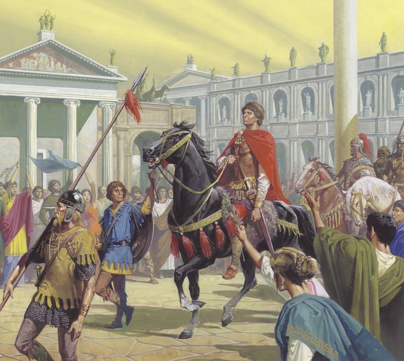 Theodoric kommer til Rom i år 500 e.Kr. af Severino Baraldi