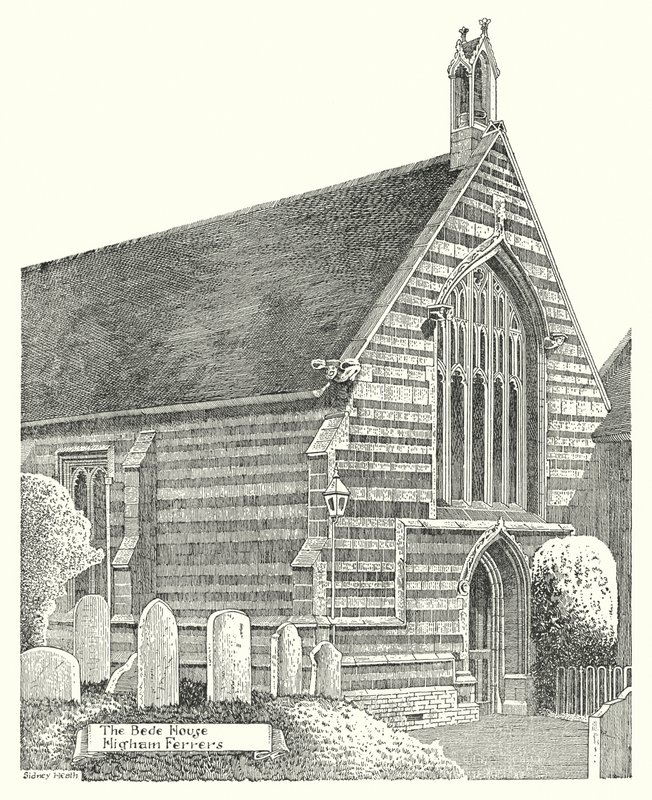 The Bede House, Higham Ferrers (gravering) af Sidney Heath