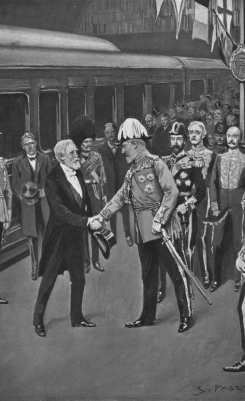 Kong Edward byder præsident Loubet velkommen, 6. juli 1903 af Sidney Paget