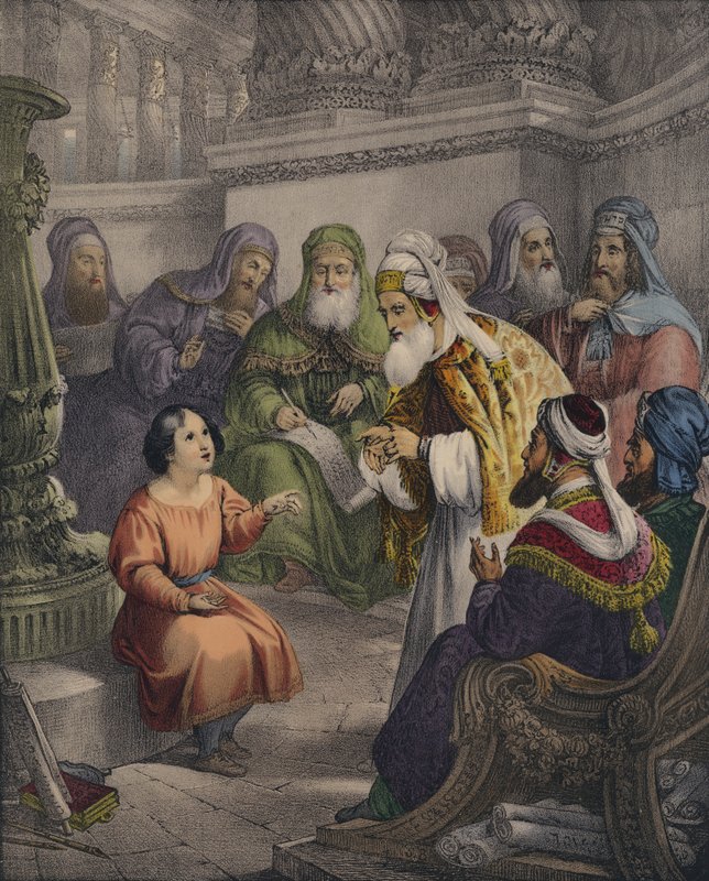Kristus med lægerne i templet af Siegfried Detler Bendixen