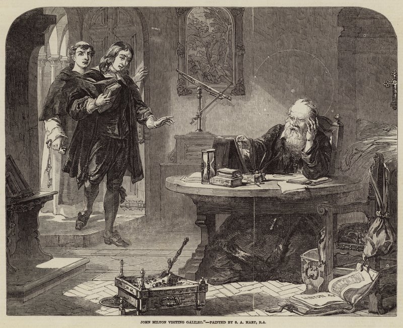 John Milton på besøg i Galileo af Solomon Alexander Hart