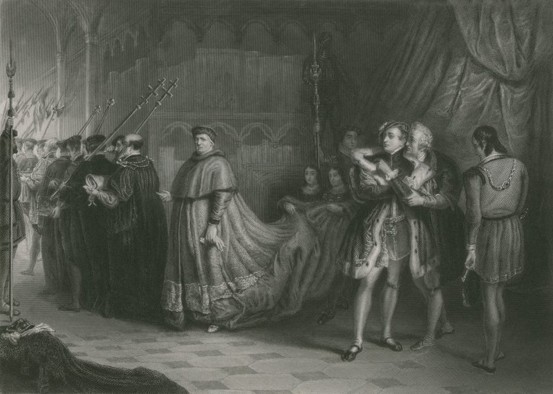 Striden om Wolsey og Buckingham, kong Henry VIII af Solomon Alexander Hart