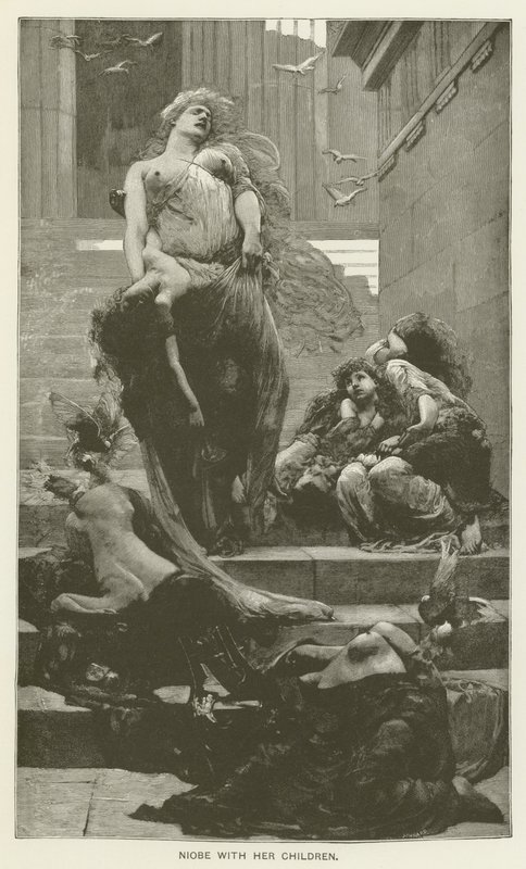 Niobe med sine børn af Solomon Joseph Solomon