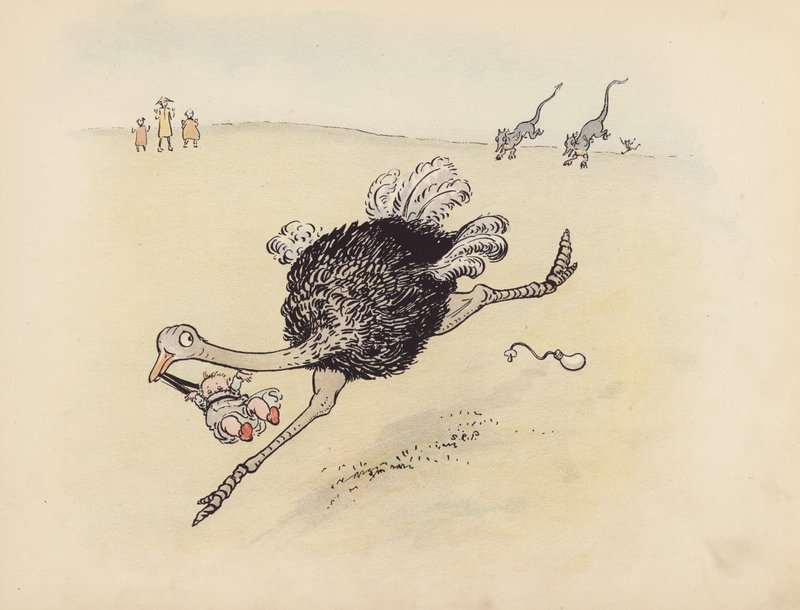 Illustration til Little Twin Dragons af S Rosamond Praeger (farvelitografi) af Sophia Rosamond Praeger