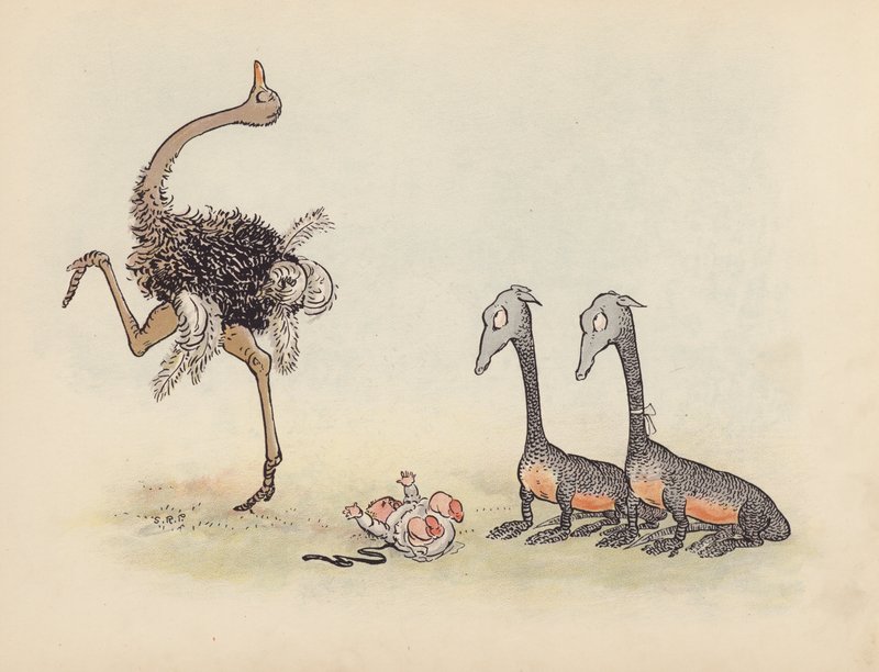 Illustration til Little Twin Dragons af S Rosamond Praeger (farvelitografi) af Sophia Rosamond Praeger