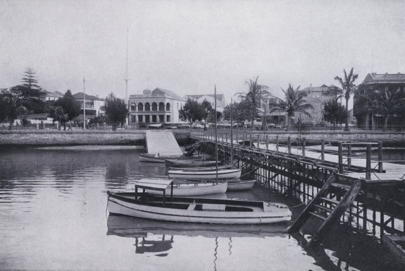 Esplanade, fra Yacht Club Jetty, Durban (s/h foto) af South African Photographer