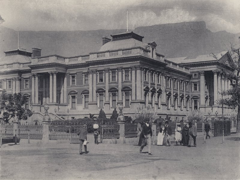 Houses of Parliament, Cape Town (s/h-billede) af South African Photographer
