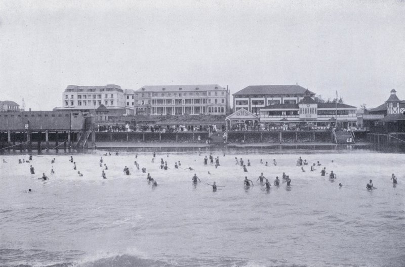Ocean Beach, Durban (s/h-billede) af South African Photographer