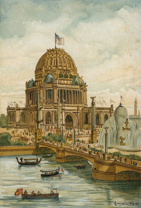Administrationsbygning, verdens colombianske udstilling, Chicago, 1893 af Spanish School