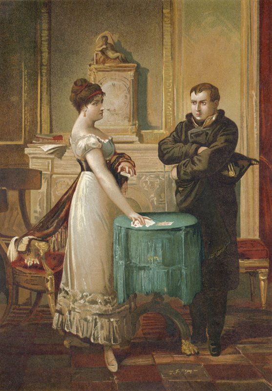 Napoleon konsulterer spåkonen Marie Anne Lenormand af Spanish School
