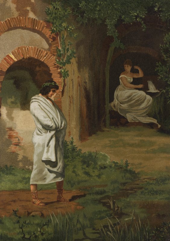 Numa Pompilius konsulterer nymfen Egeria af Spanish School