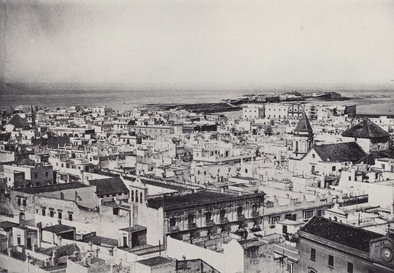 Cadiz: Udsigt fra Tavira-tårnet (s/h-billede) af Spanish Photographer