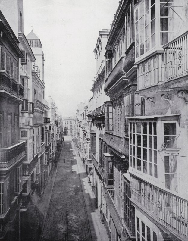 Calle Ancha, Cadiz (s/h-foto) af Spanish Photographer