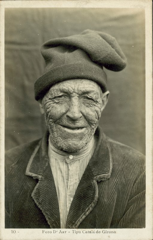 Gammel mand i Girona, Spanien (s/h-foto) af Spanish Photographer