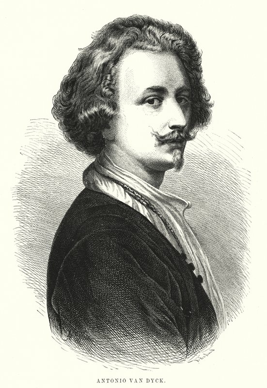 Anthony van Dyck, flamsk kunstner (litho) af Spanish School