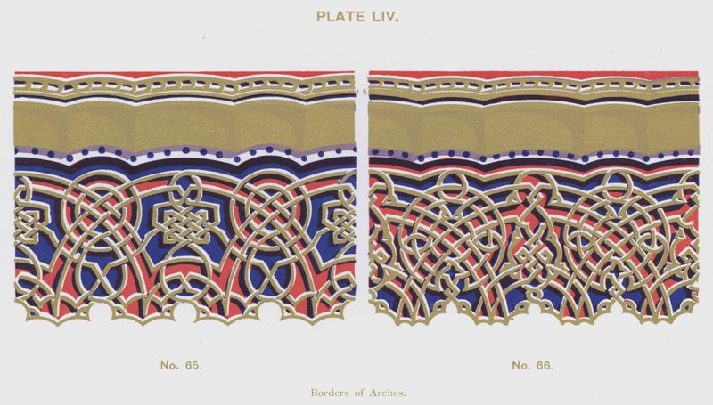 Borders of Arches (farve litho) af Spanish School