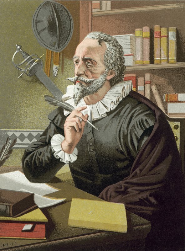 Cervantes i sit studie af Spanish School