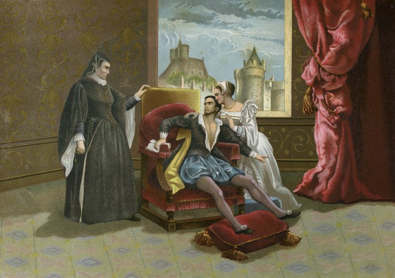 Kong Charles IX af Frankrigs død, 1574 af Spanish School