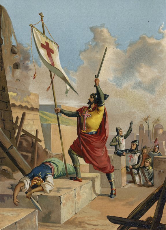 Godfrey of Bouillon, frankisk ridder og korsfarer, 11. århundrede af Spanish School