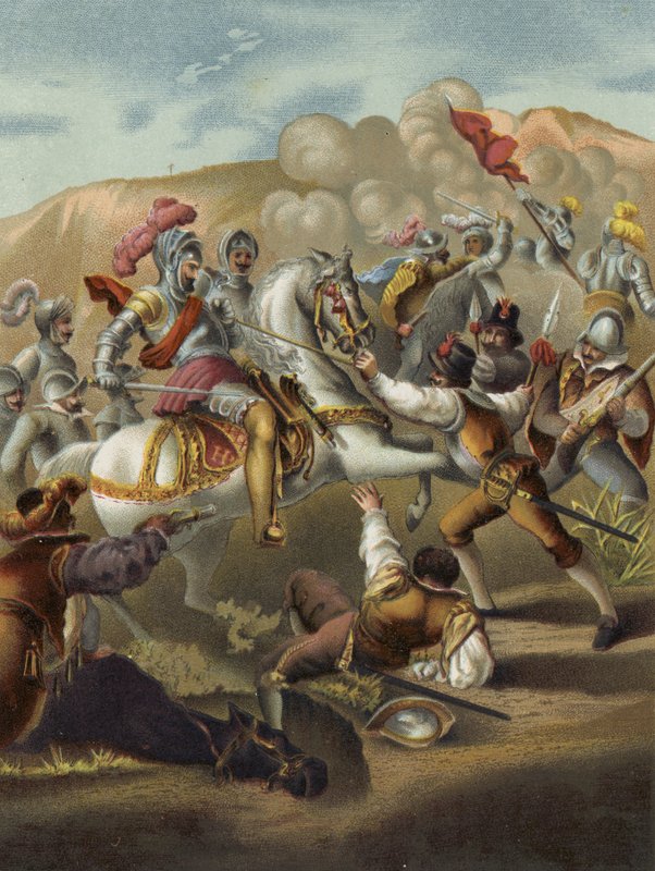 Kong Ludvig XII af Frankrig i slaget ved Agnadello, Italien, 1509 af Spanish School