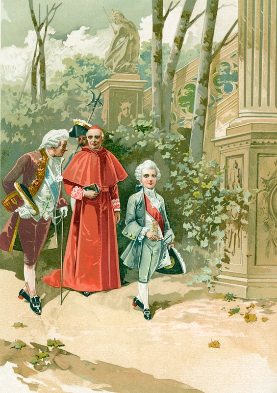 Louis XV som barn i Tuilerierne af Spanish School
