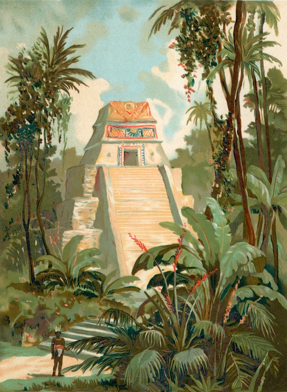 Mexicansk monument af Spanish School