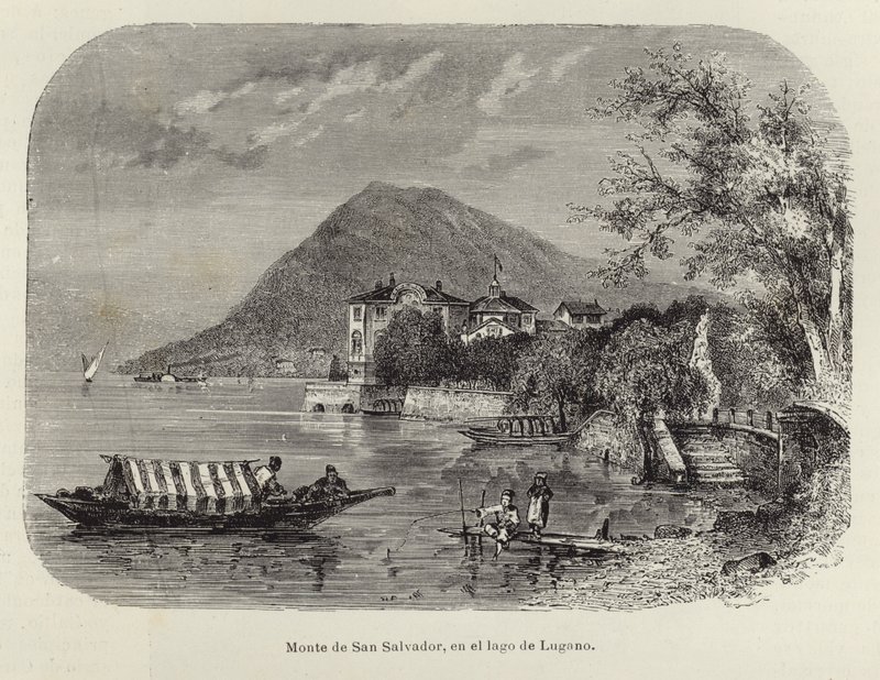 Monte San Salvatore ved Luganosøen af Spanish School