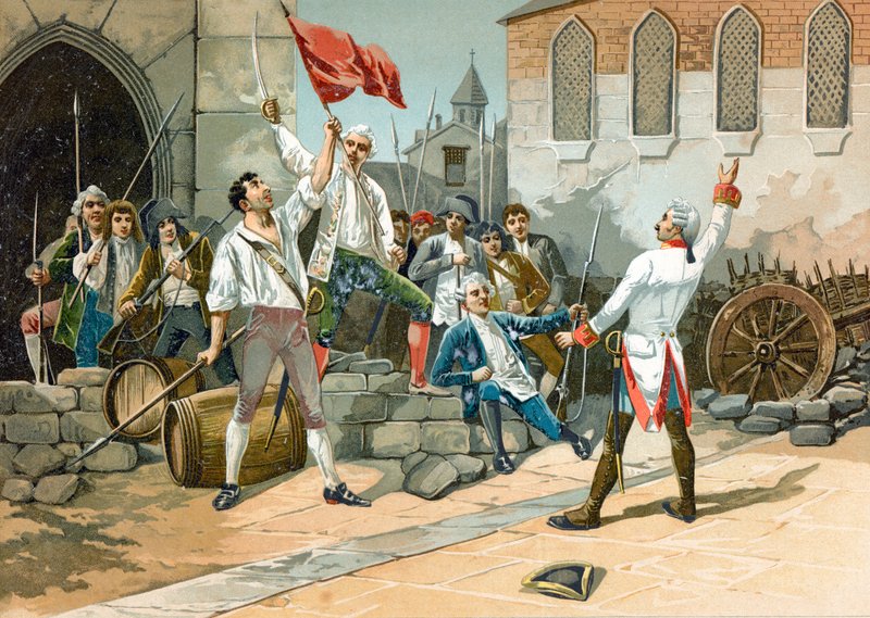 Folkeoprør i revolutionens Paris af Spanish School
